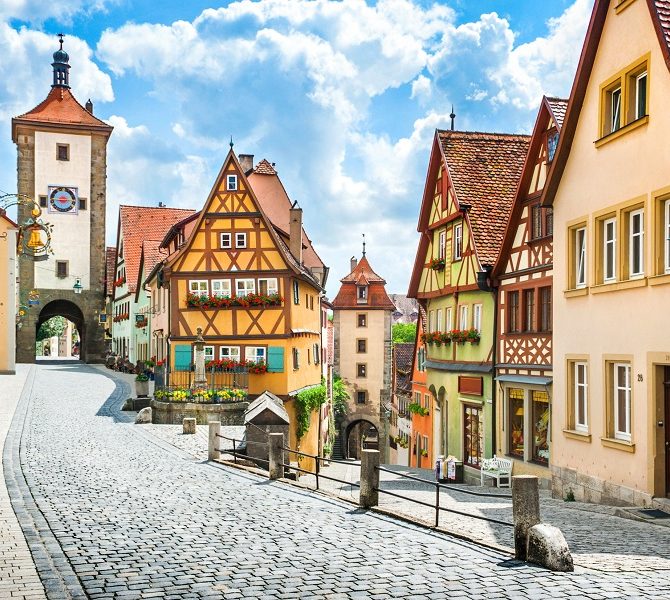 Beautiful,Postcard,View,Of,The,Famous,Historic,Town,Of,Rothenburg